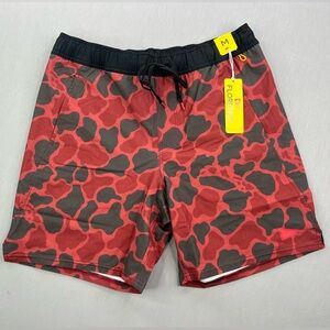 FLORENCE MARINE STANDARD ISSUE ELASTIC ATHLETIC SHORTS MAROON CAMO